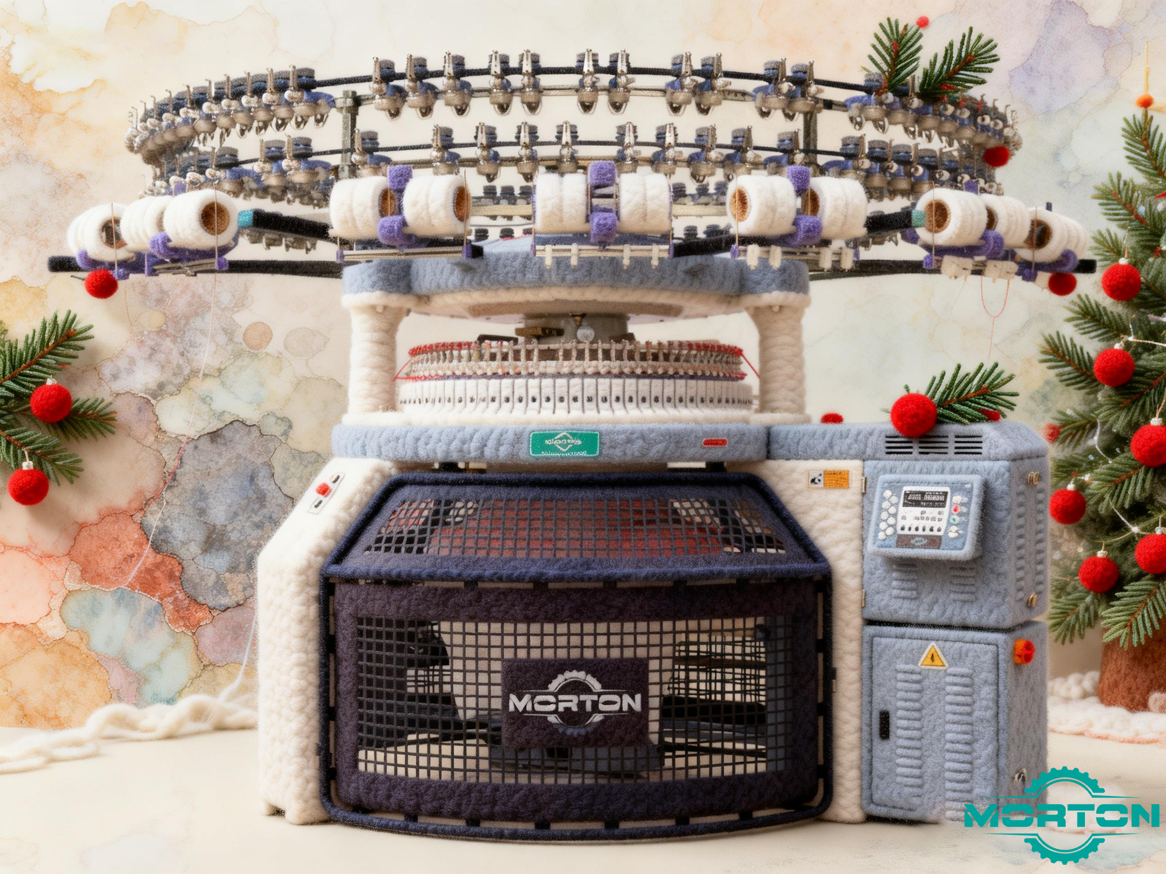 高定羊毛毡艺术插画机器